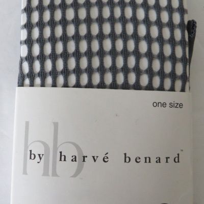 hb Harve Benard Open Work Tights Gray One Size 100-165 Pounds 4'10